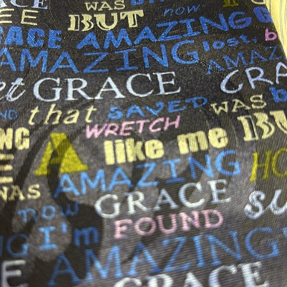Unique Religious Men’s Tie Blue Amazing Grace - Picture 3 of 5